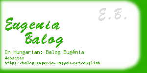eugenia balog business card